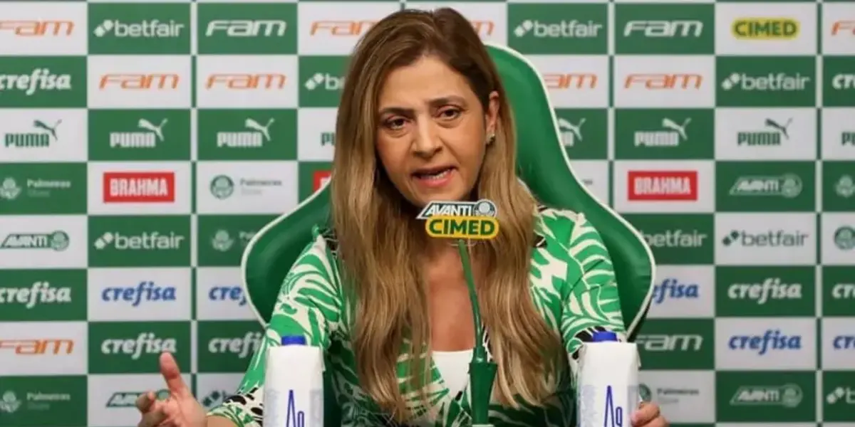 Leila, presidente do Palmeiras, cutuca Landim por impasse pela liga: "Flamengo não joga sozinho"