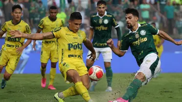 O jogador fez isso após a vitória do Palmeiras em Barueri