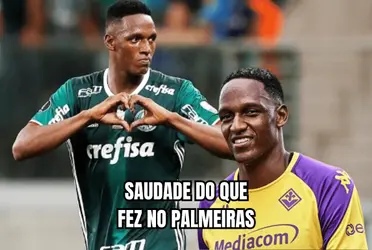 Yerry Mina ficou dois anos no Palmeiras, sendo um dos destaques da equipe